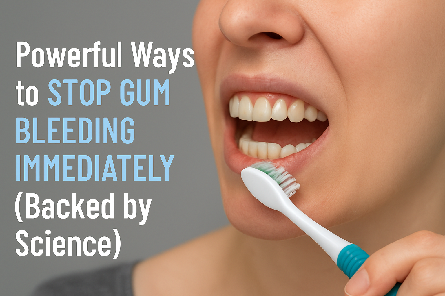 how to stop gum bleeding immediately